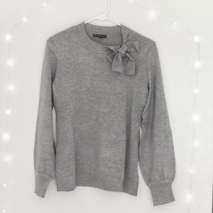 Solid Tie Neck Sweater